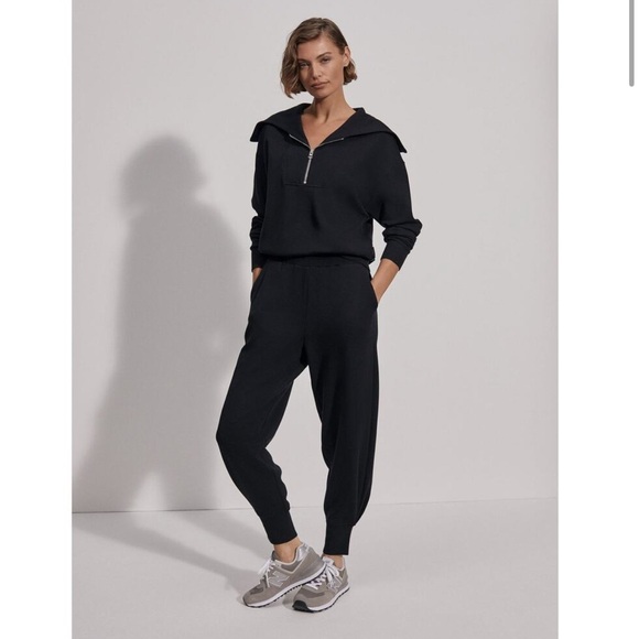 Varley Pants - Varley Relaxed Double Soft Jogger Pants Black